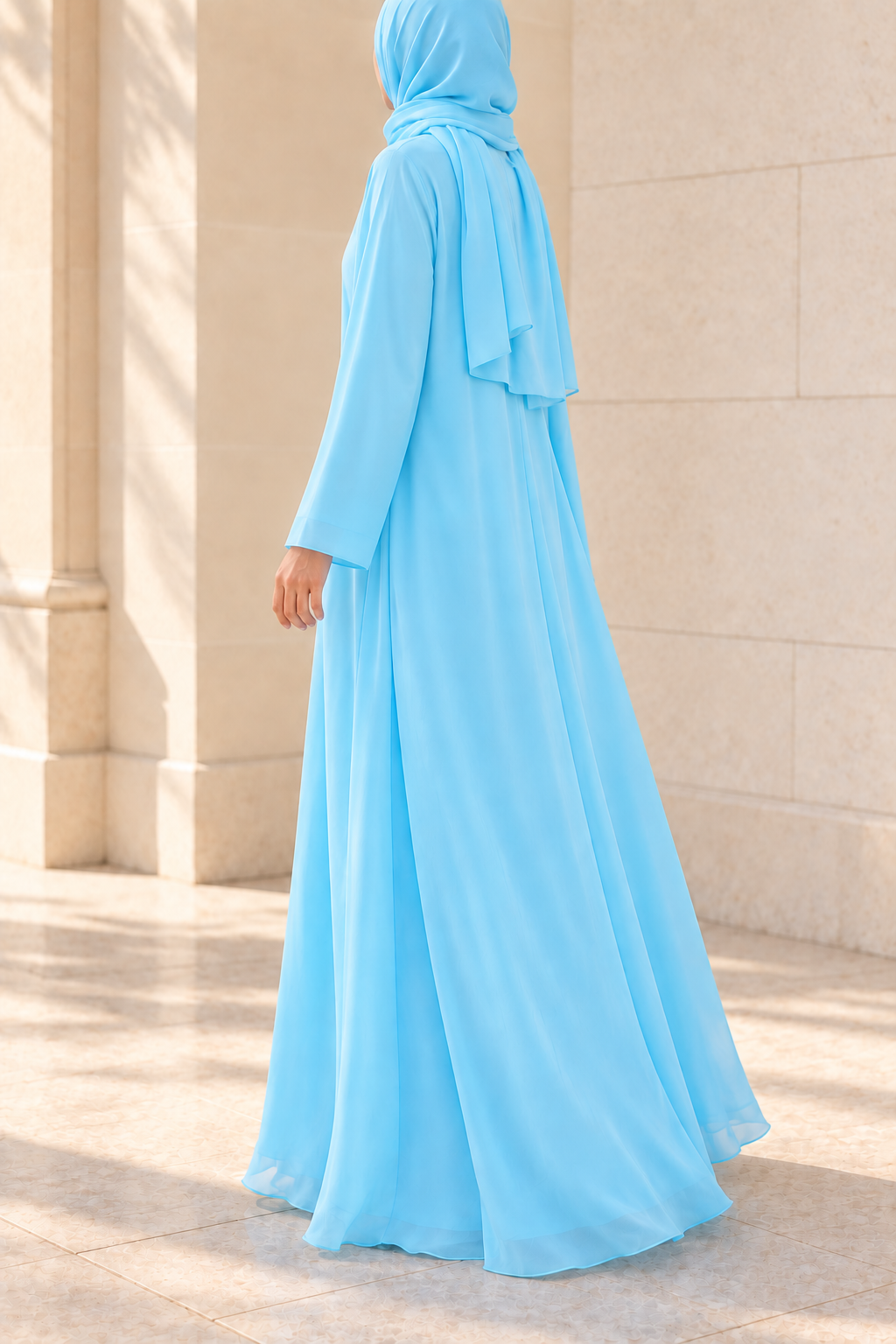 Bluebell Double Chiffon Abaya
