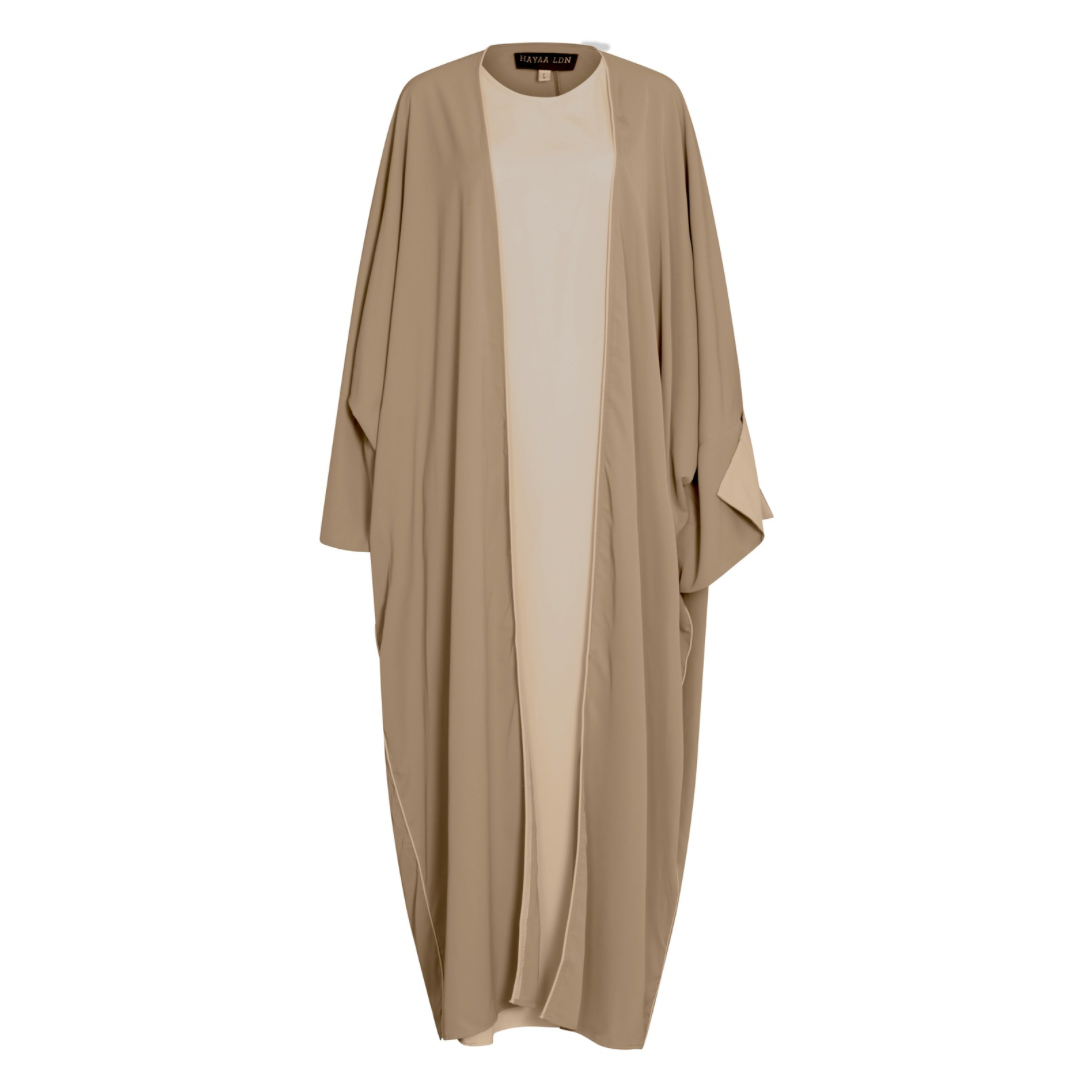 Beige Elegance Abaya Set