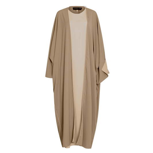 Beige Elegance Abaya Set