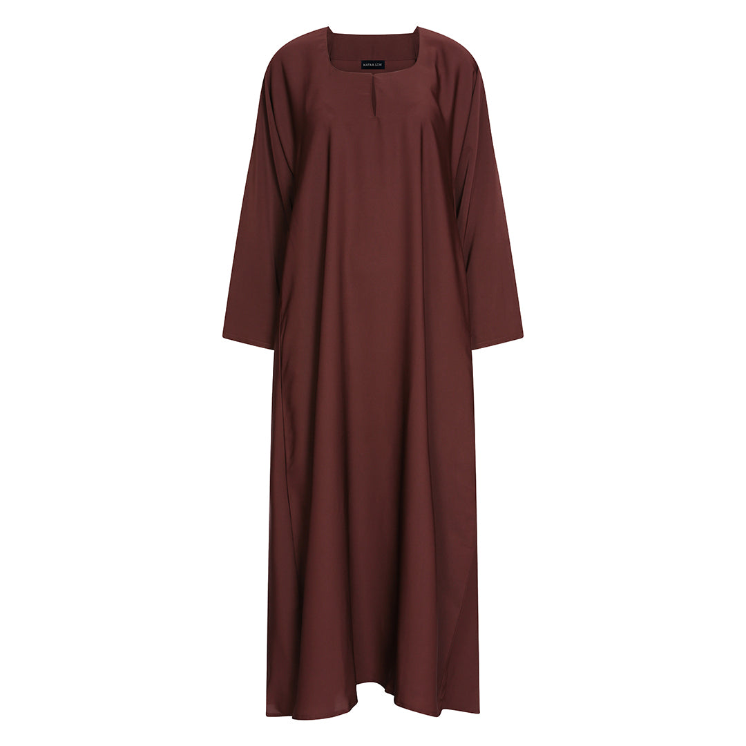 Chocolate Brown Closed Abaya