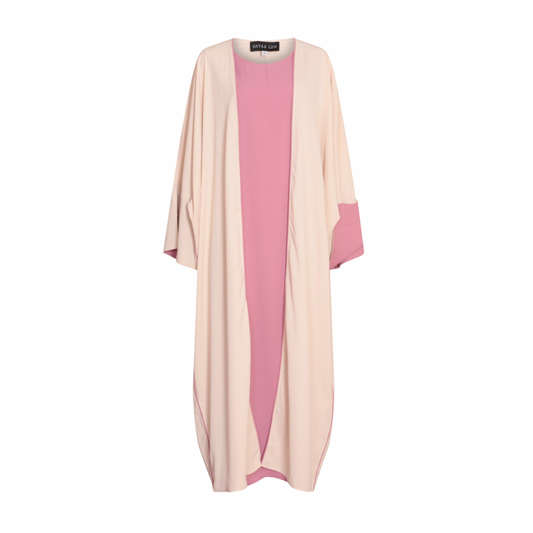 Pink Elegance Abaya Set